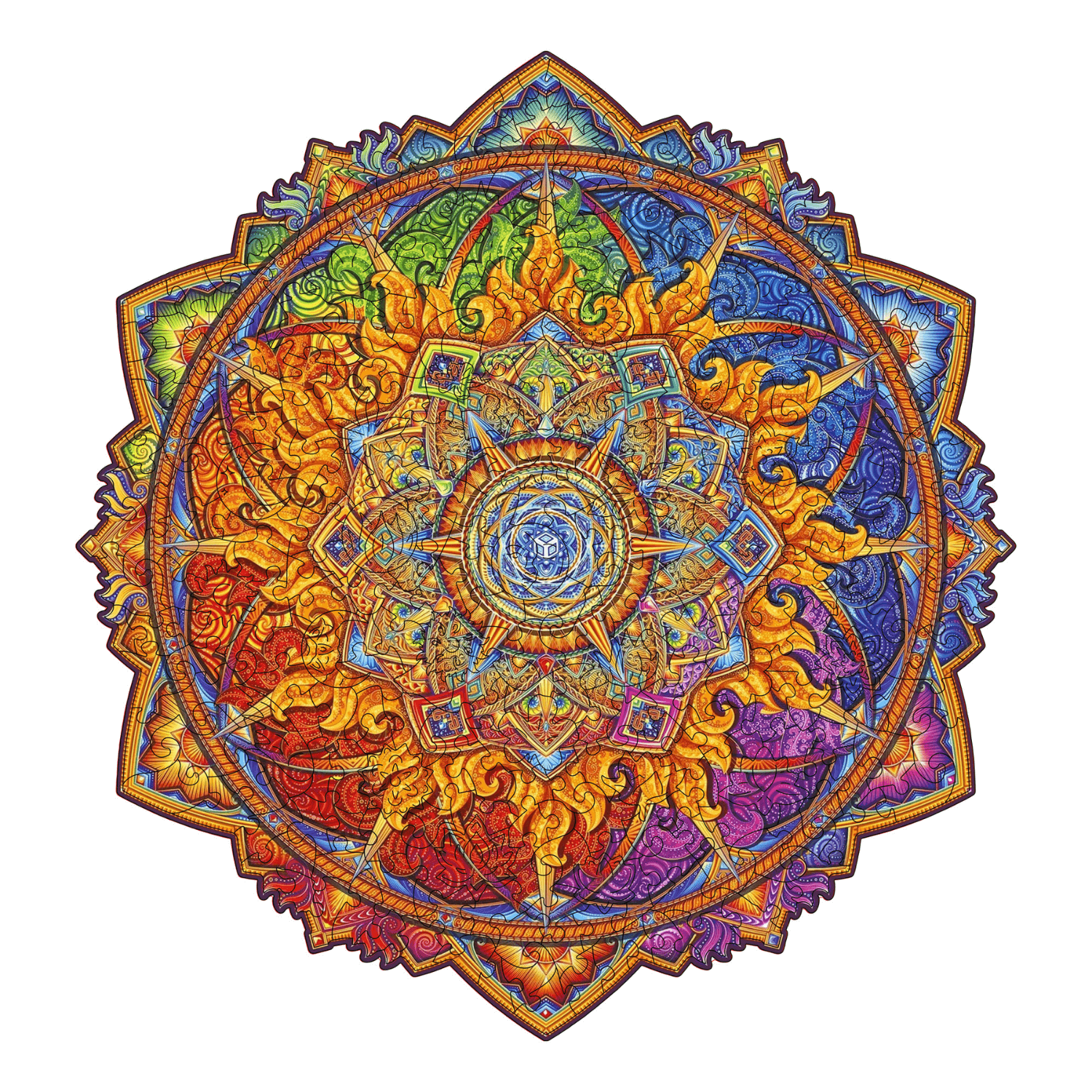 magicholz-aufgehende-sonne-holzpuzzle-mandala-340-teile image 1