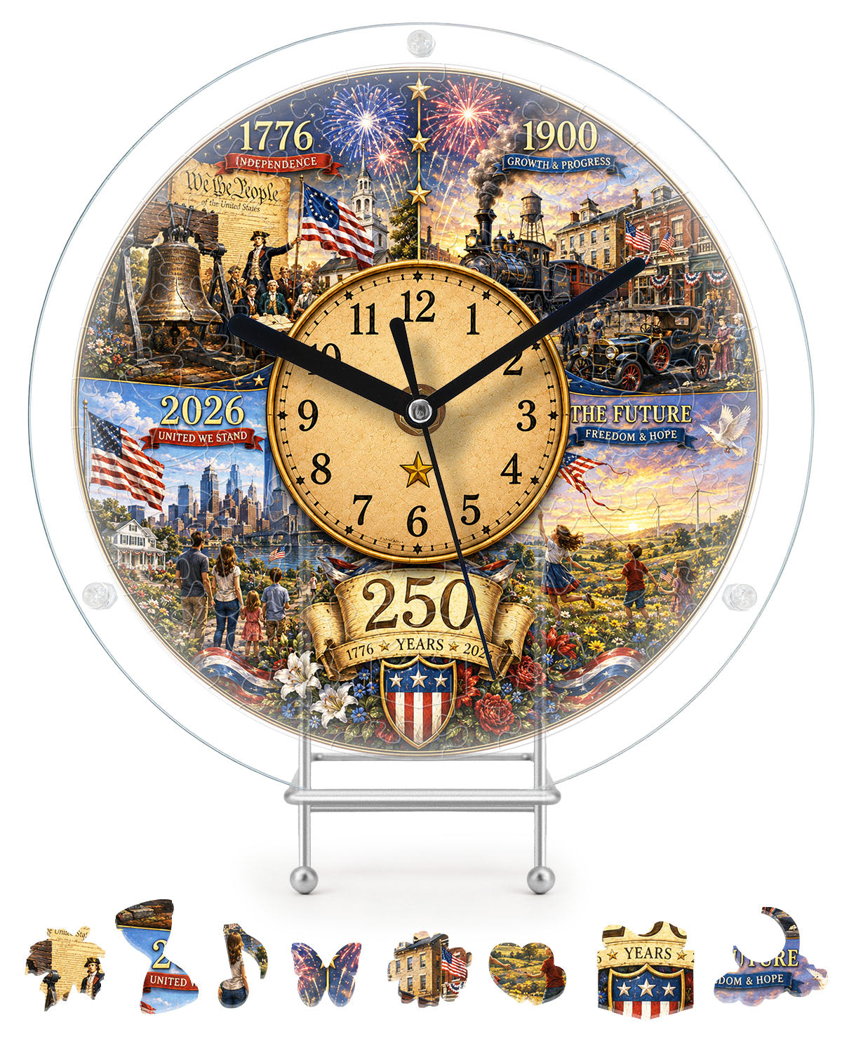 kaayee-clock-kit-evolution-of-history-puzzle-uhr-regular image 1