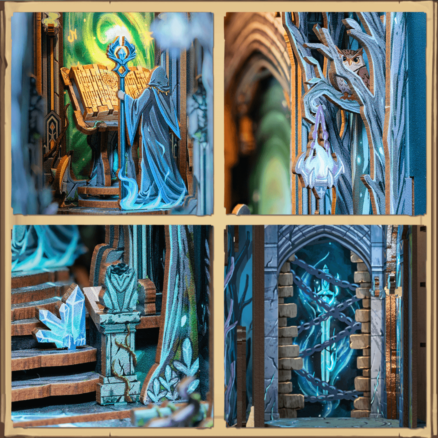 magicholz-book-nook-the-gate-of-wonderland-deko-mit-led-licht image 6
