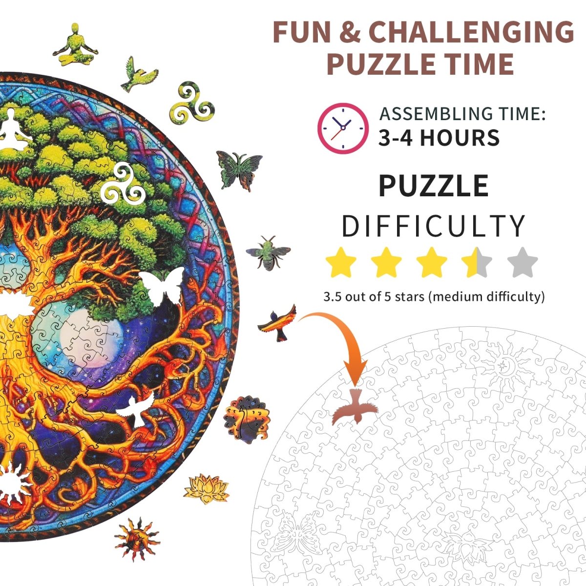 kaayee-tree-of-life-holzpuzzle-rund-small-pocket-escape image 4