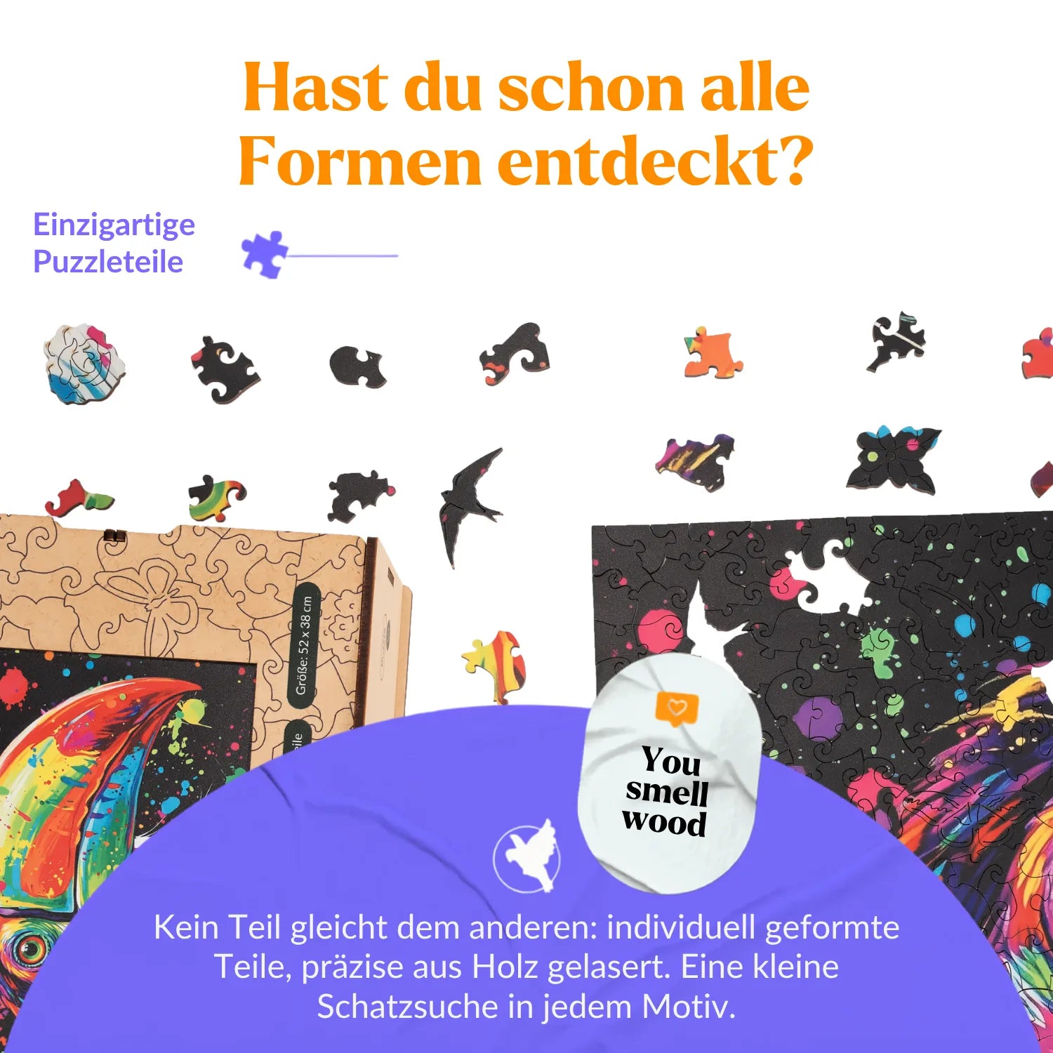 magicholz-holzpuzzle-bunter-tukan-puzzle-1000-teile-tiermotiv image 2