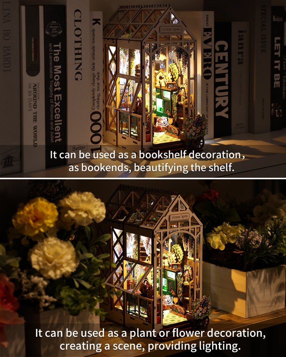 kaayee-book-nook-kit-flower-house-3d-holzbausatz-mit-led image 6