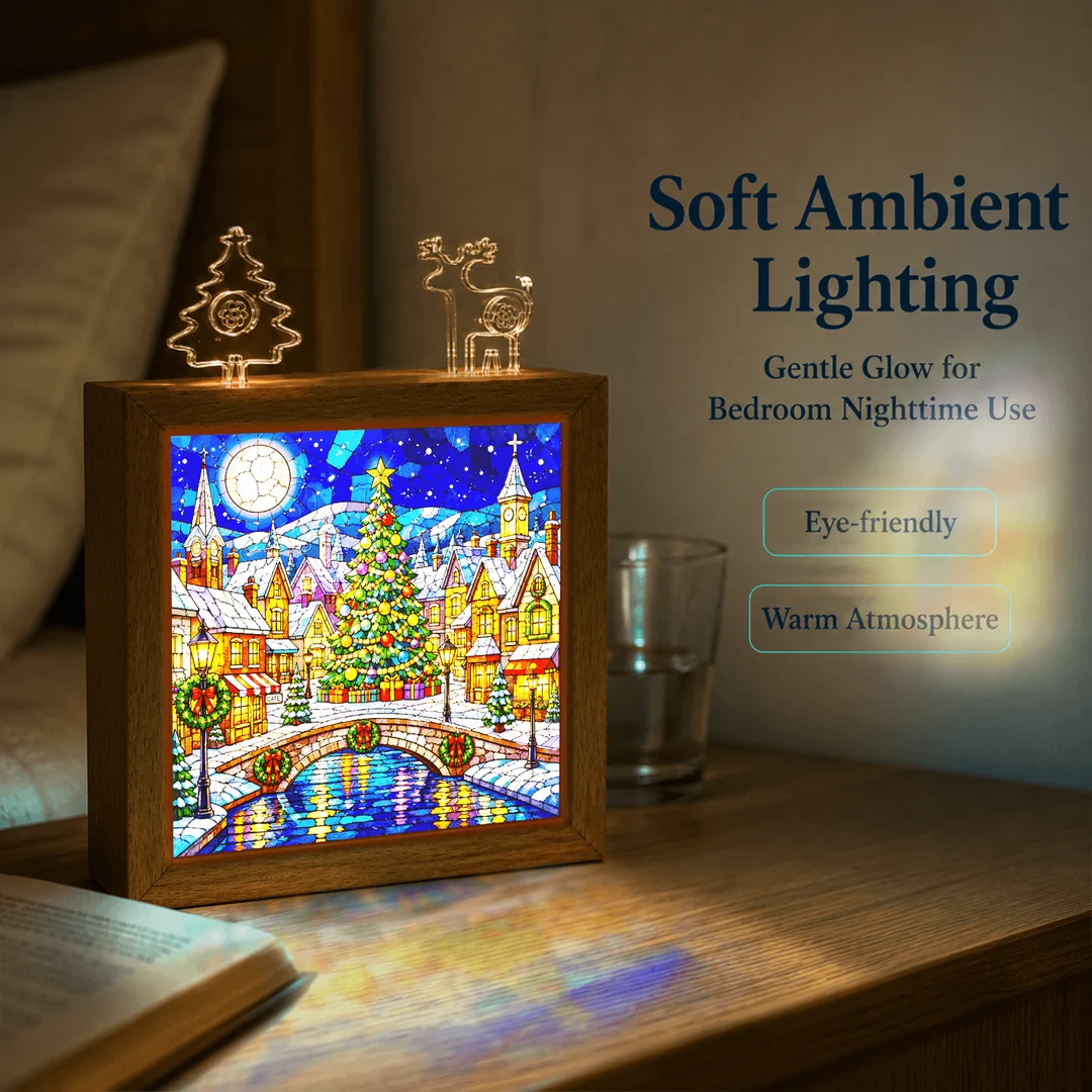 kaayee-night-light-nachtlicht-christmas-town-holzrahmen image 5