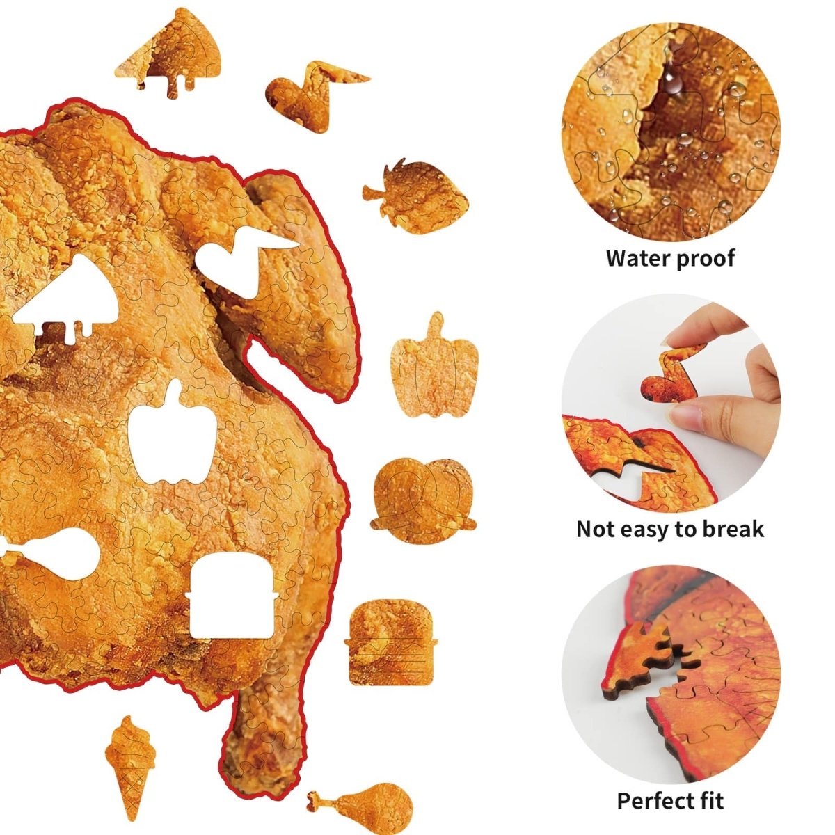 kaayee-wooden-puzzle-fried-chicken-holzpuzzle-small-pocket-escape image 2