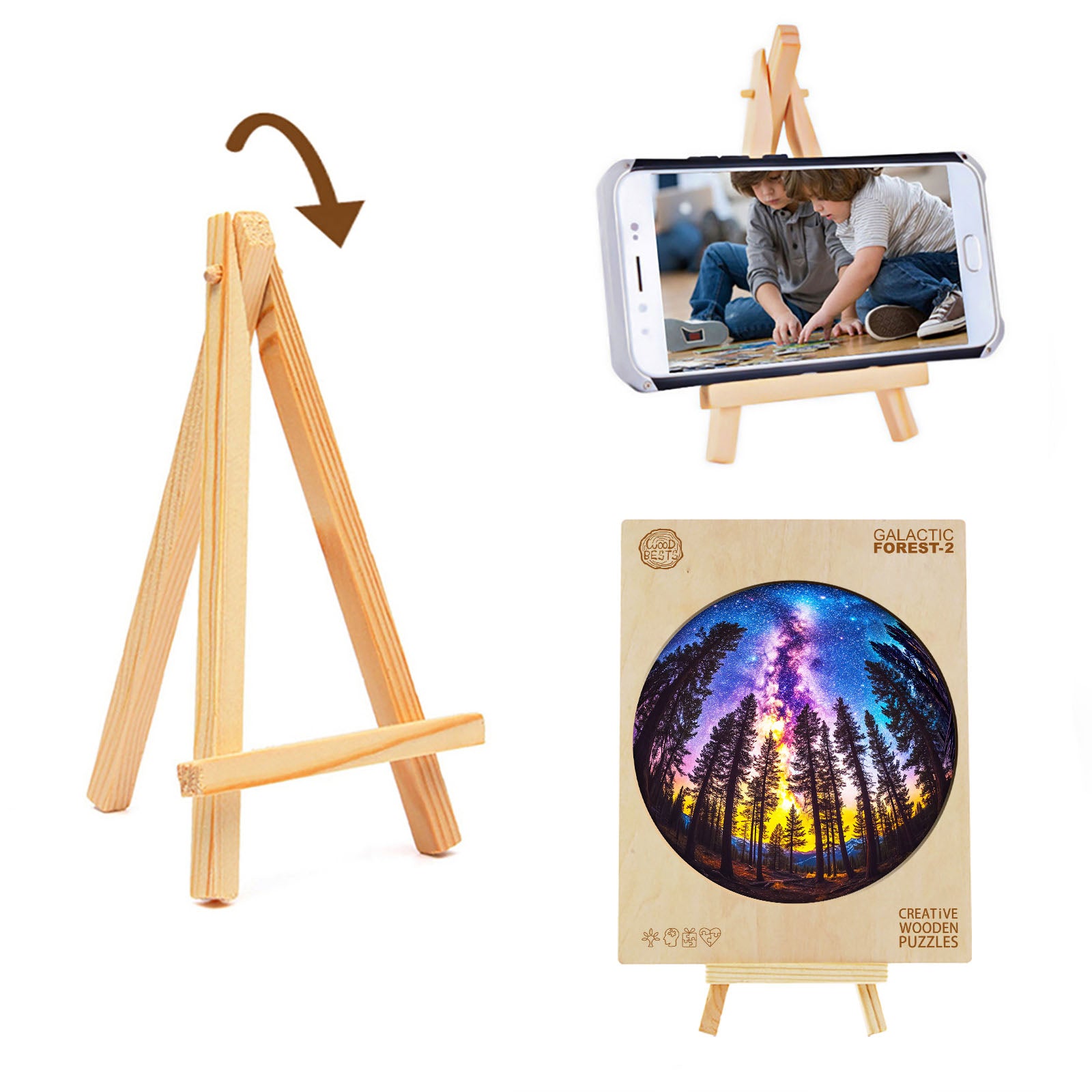 jigfoxy-galactic-forest-holzpuzzle-m-200-teile-wald image 3