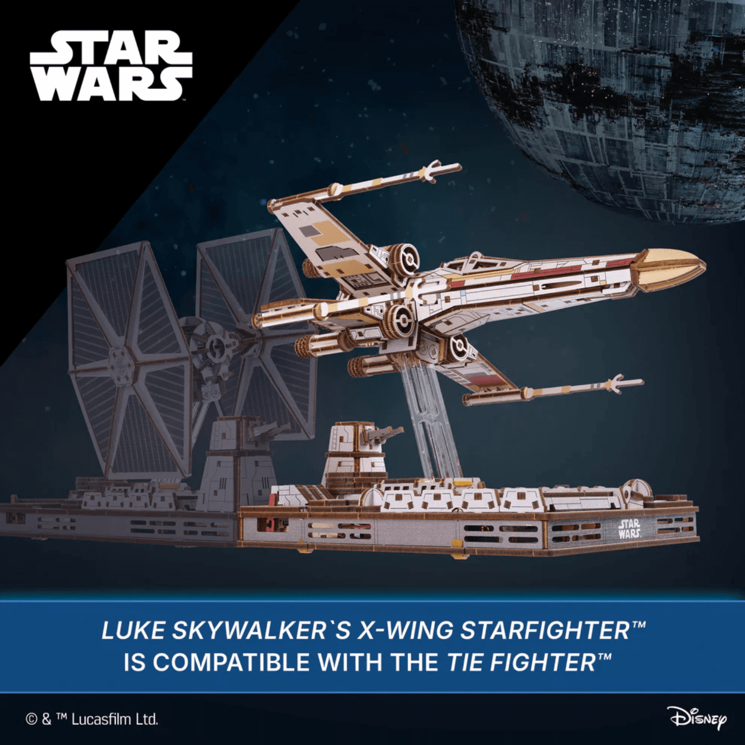 magicholz-mechanischer-bausatz-galaktisches-set-x-wing-holzmodell image 6