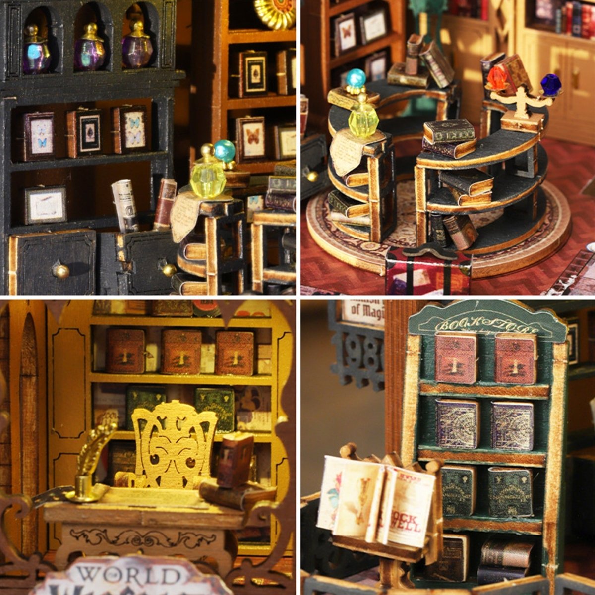 kaayee-miniature-house-twilight-book-city-bastelhaus-led image 5