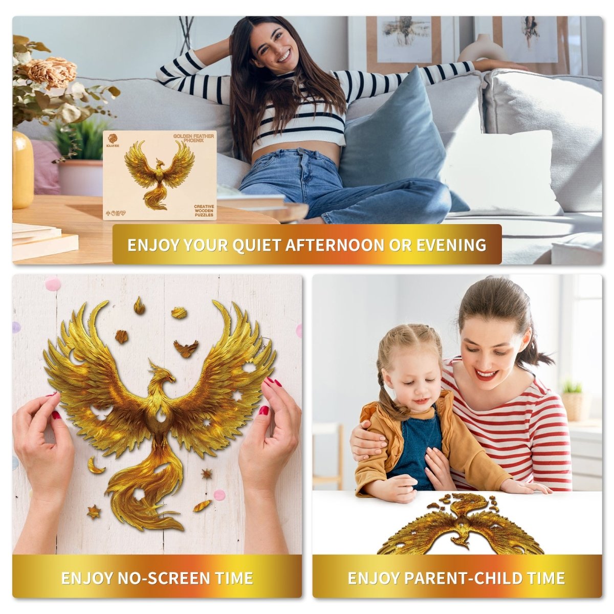 kaayee-golden-feather-phoenix-holzpuzzle-medium image 7