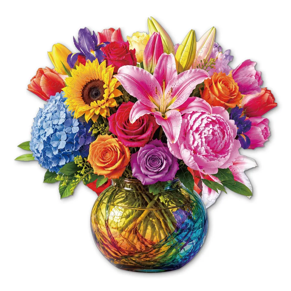 kaayee-wooden-puzzle-rainbow-blooms-holzpuzzle-medium image 1