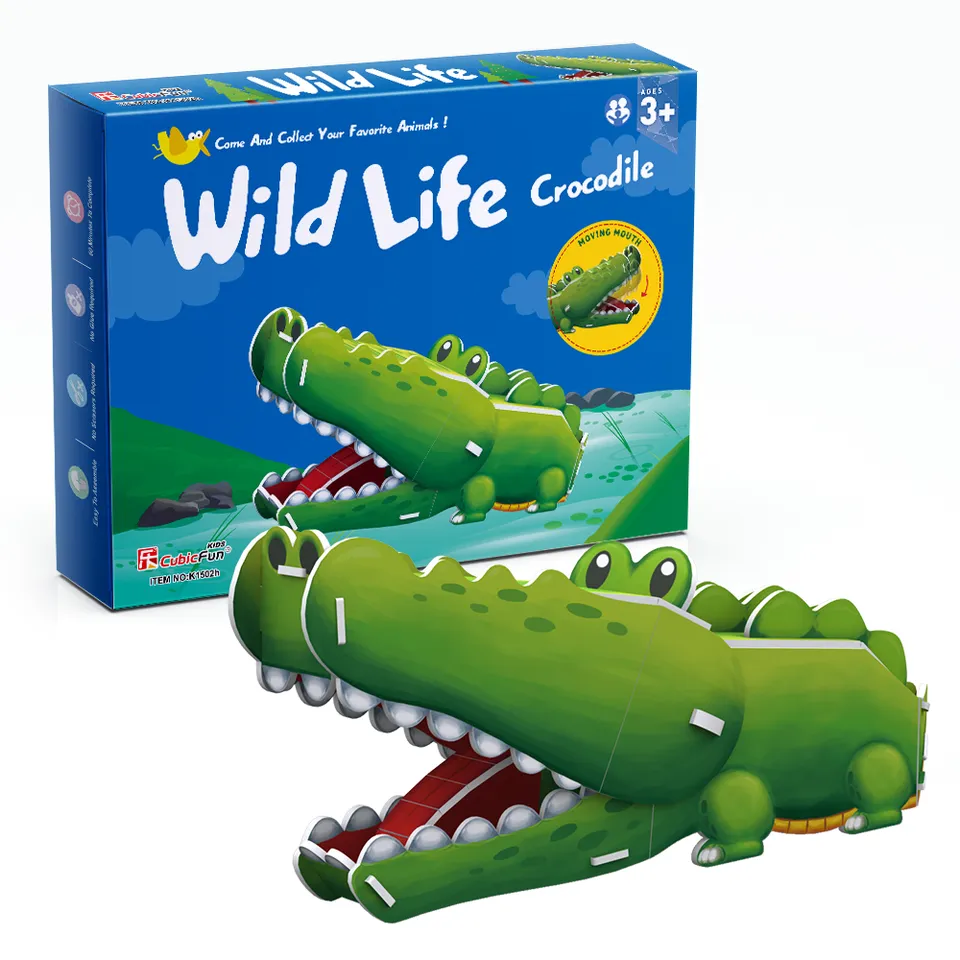 cubic-fun-wild-life-k1502h-crocodile-3d-puzzle-krokodil image 1