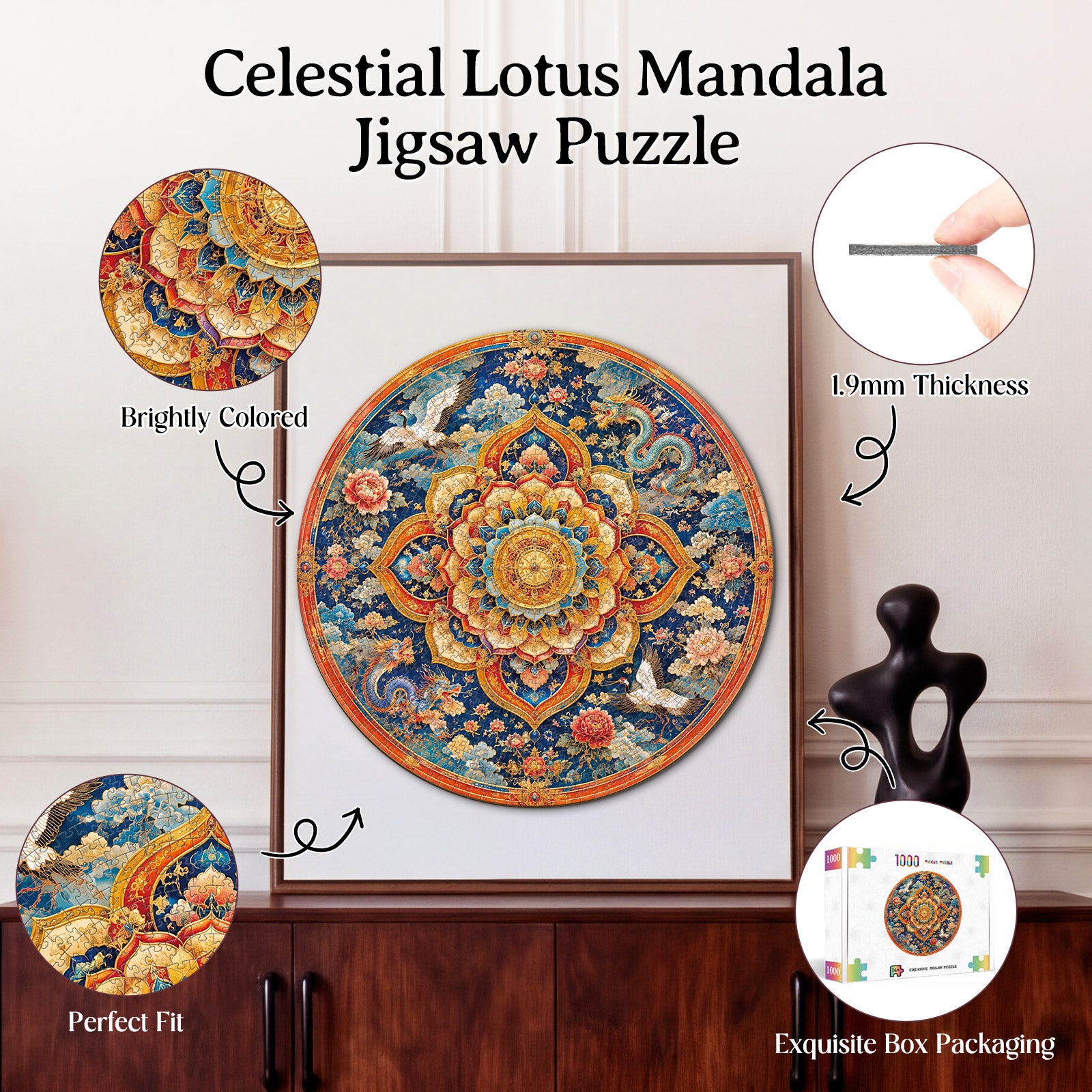 kaayee-cardboard-puzzle-celestial-lotus-1000-teile-standard image 3