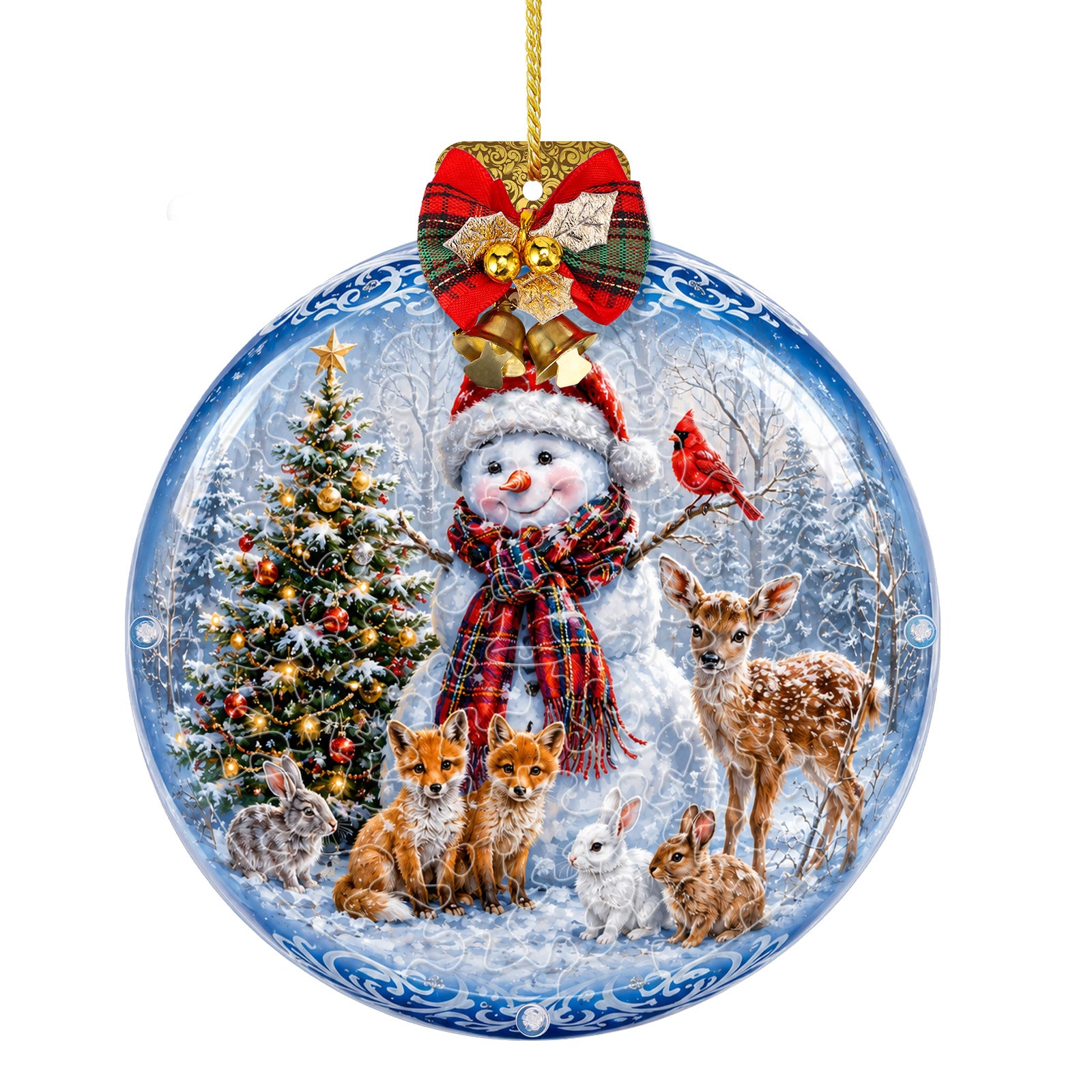 kaayee-snowman-woodland-suncatcher-mini-15-cm-fensterbild image 1
