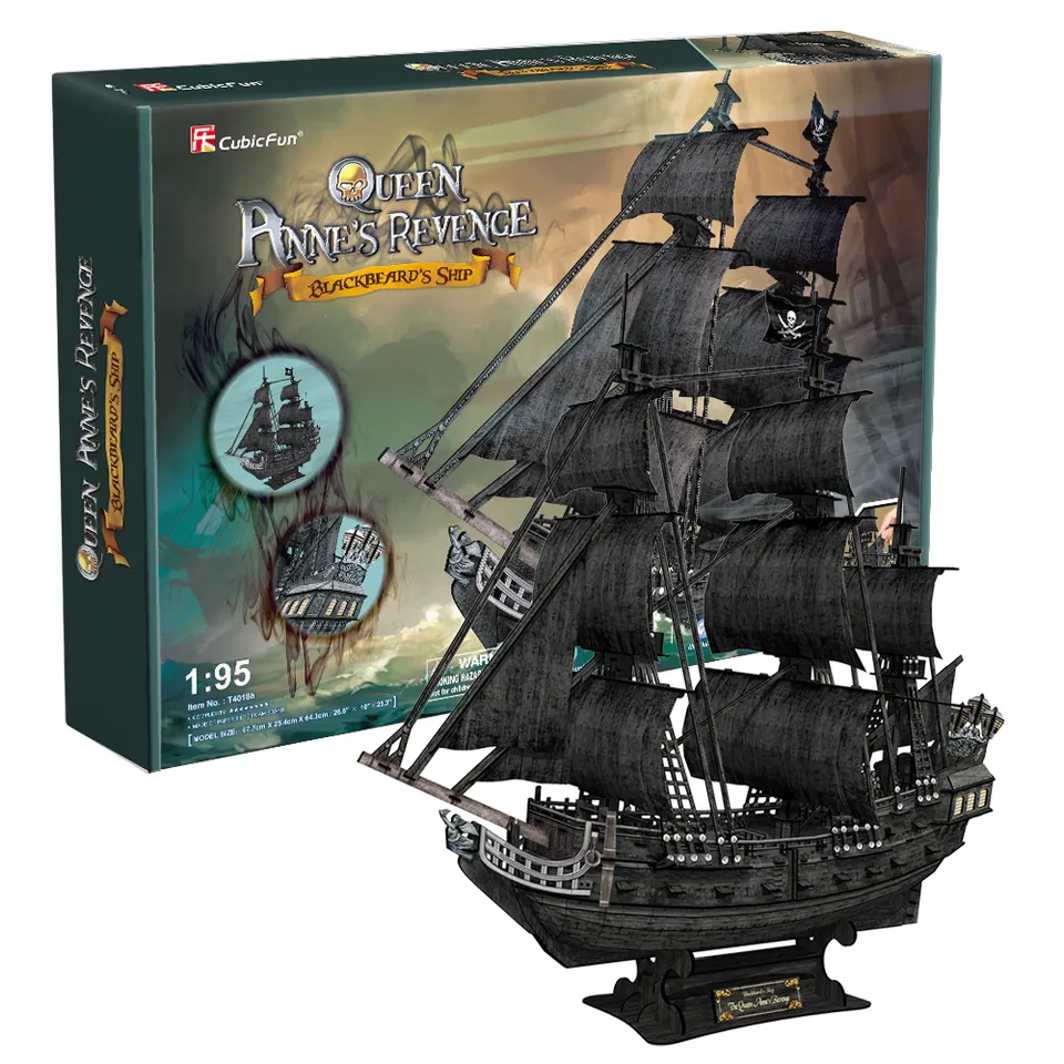 cubic-fun-pirates-world-t4018h-queen-anne-s-revenge-3d-puzzle image 1