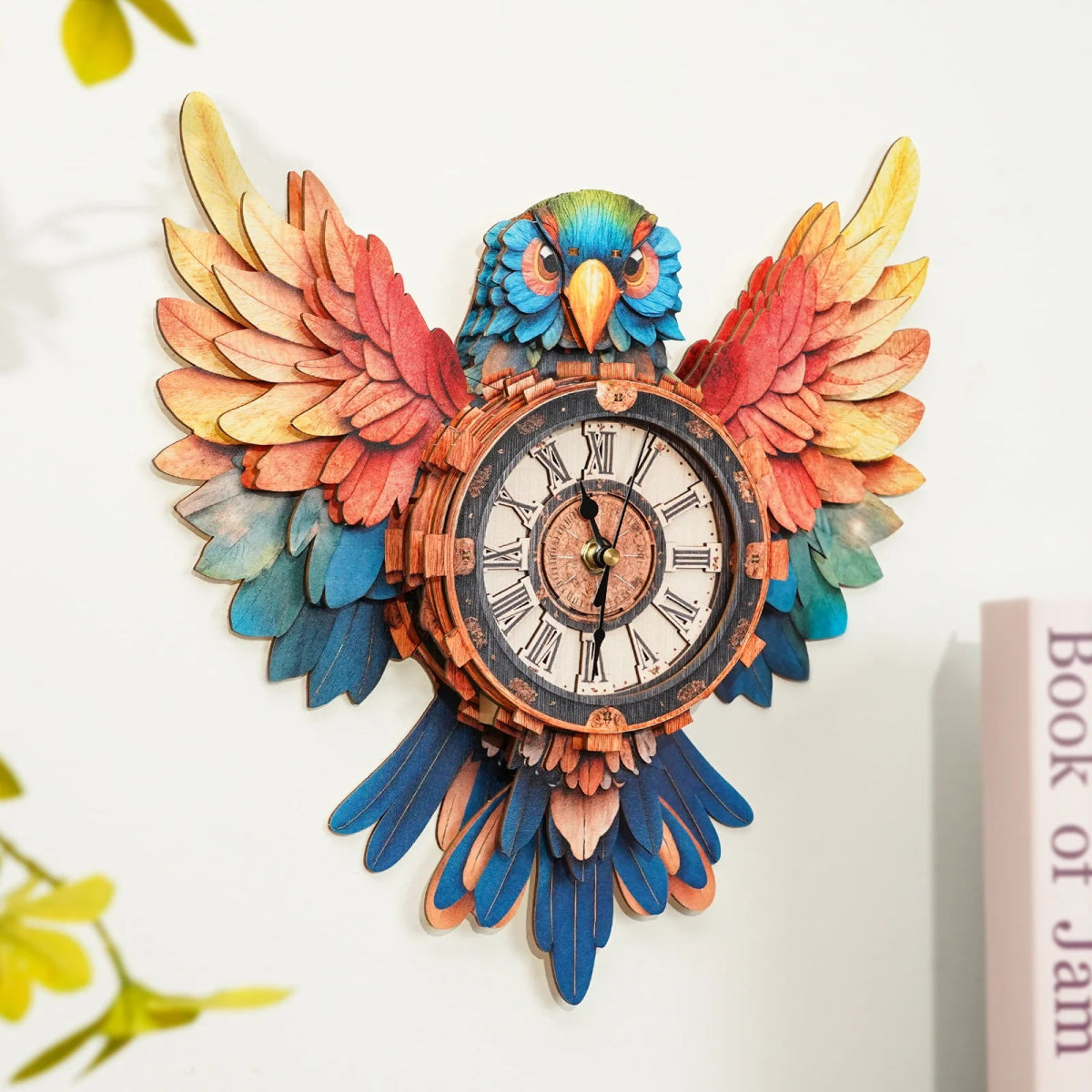 kaayee-clock-kit-parrot-holzuhr-papagei-bausatz image 6