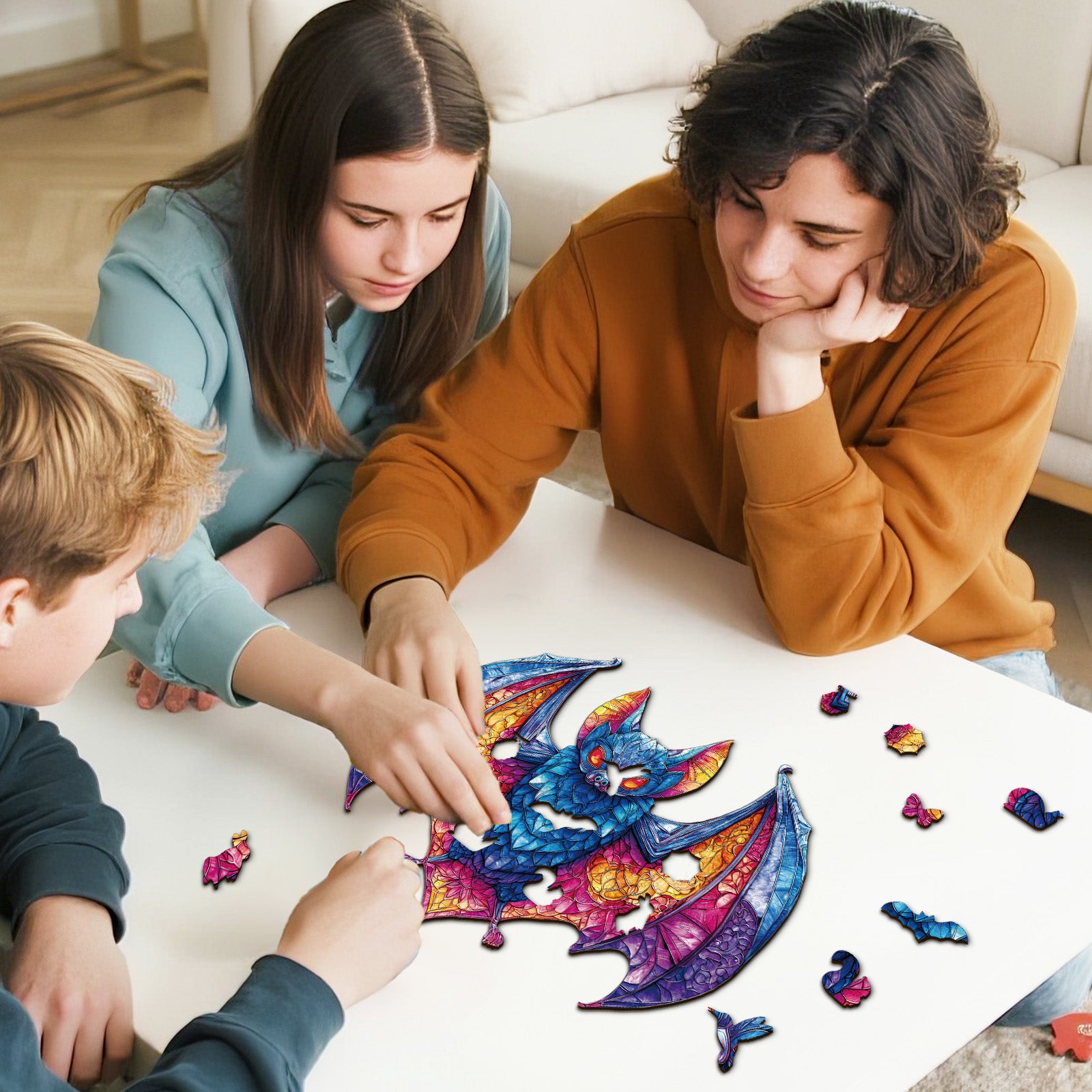 kaayee-wooden-puzzle-prismatic-bat-holzpuzzle-fledermaus image 7