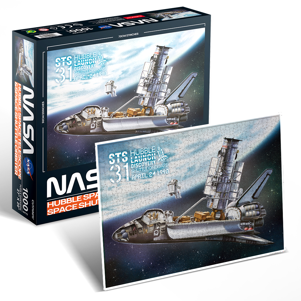 cubic-fun-nasa-2d-puzzle-ds1030h-hubble-teleskop-space-shuttle image 1