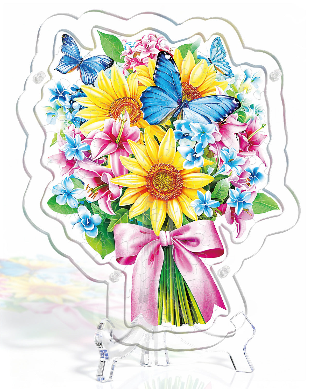 kaayee-suncatcher-puzzle-sonnenblume-schmetterling-acryl-deko image 1