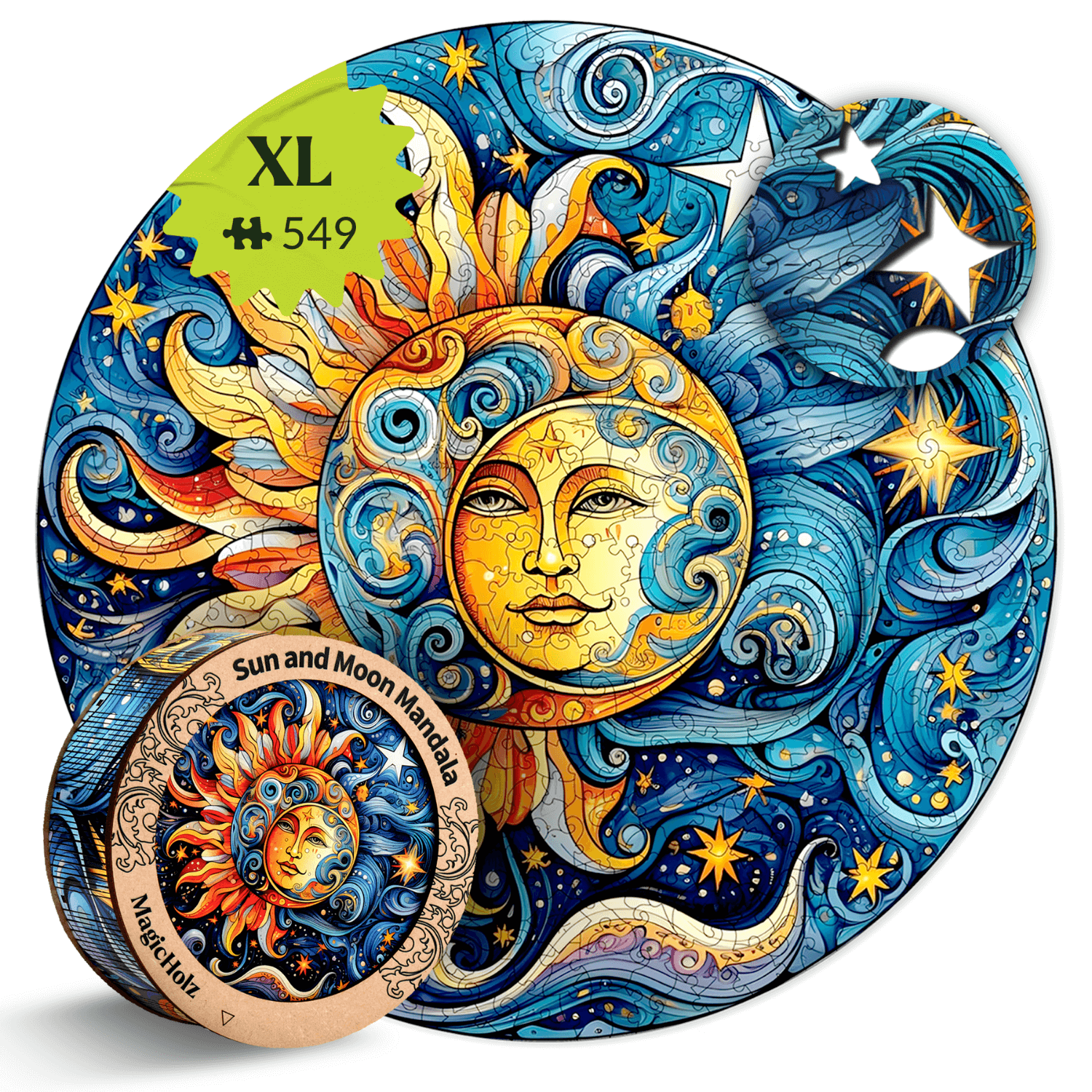 magicholz-harmonie-sonne-mond-mandala-holzpuzzle-set image 8