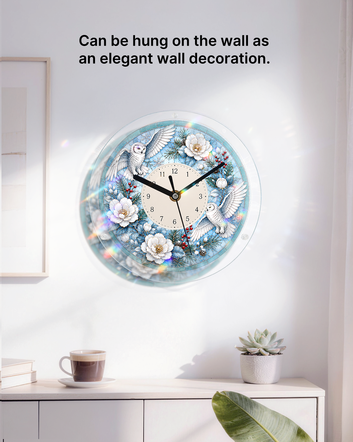 kaayee-clock-kit-winter-wonderland-snowy-owl-wanduhr-regular image 4
