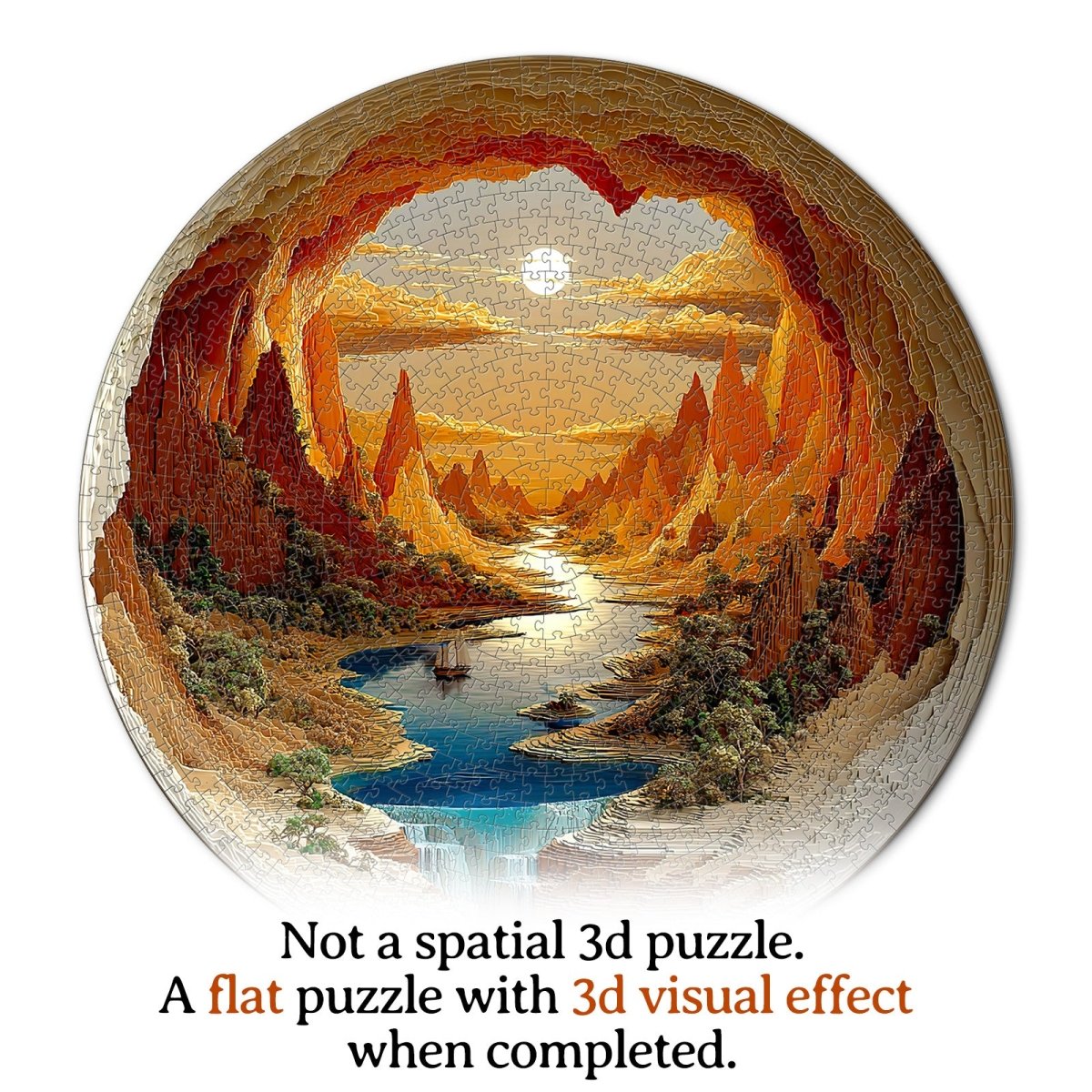 kaayee-the-sunlit-hollow-1000-teile-puzzle-rund-eco-canyon image 7