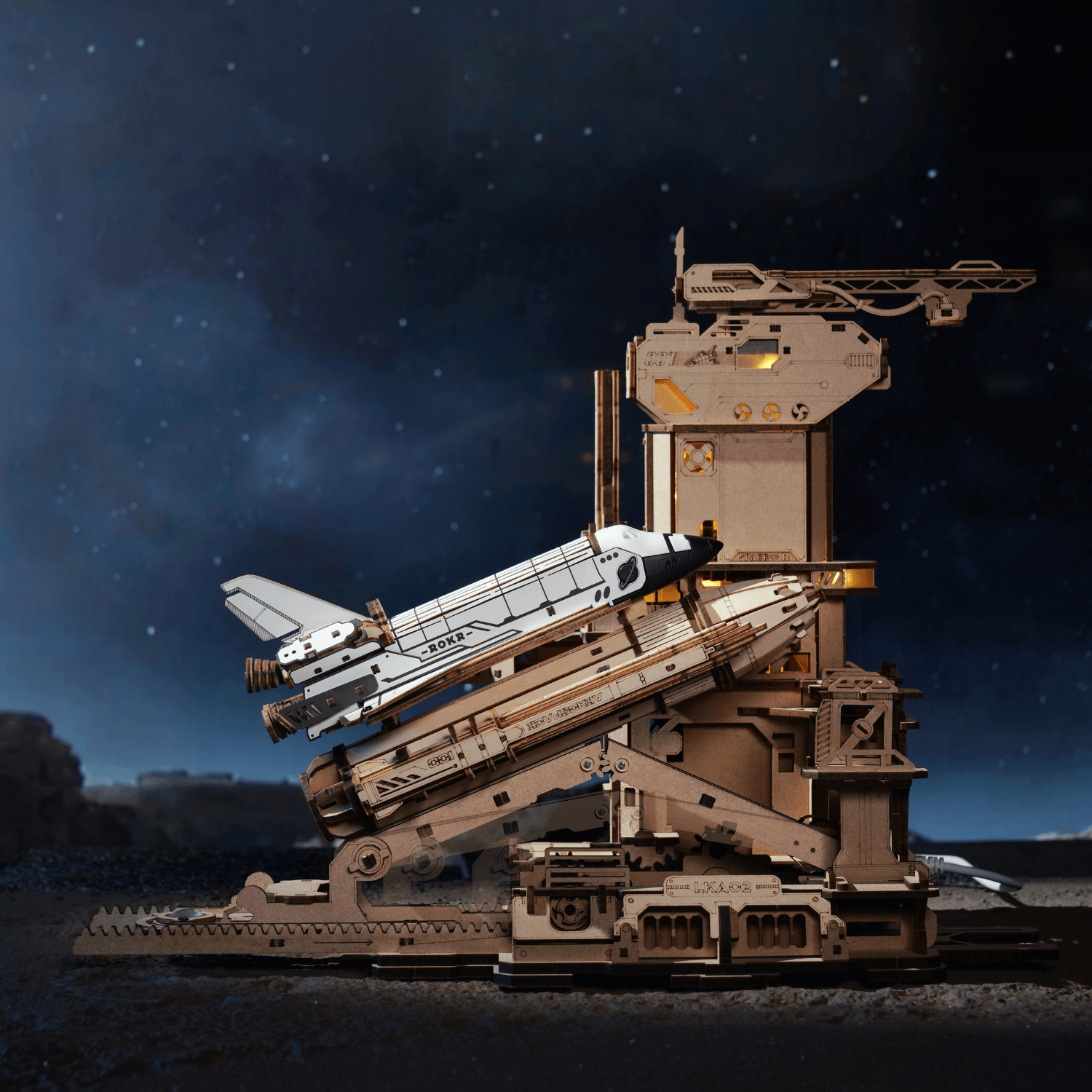 magicholz-space-shuttle-raketenstart-bausatz-holz-mit-licht image 3