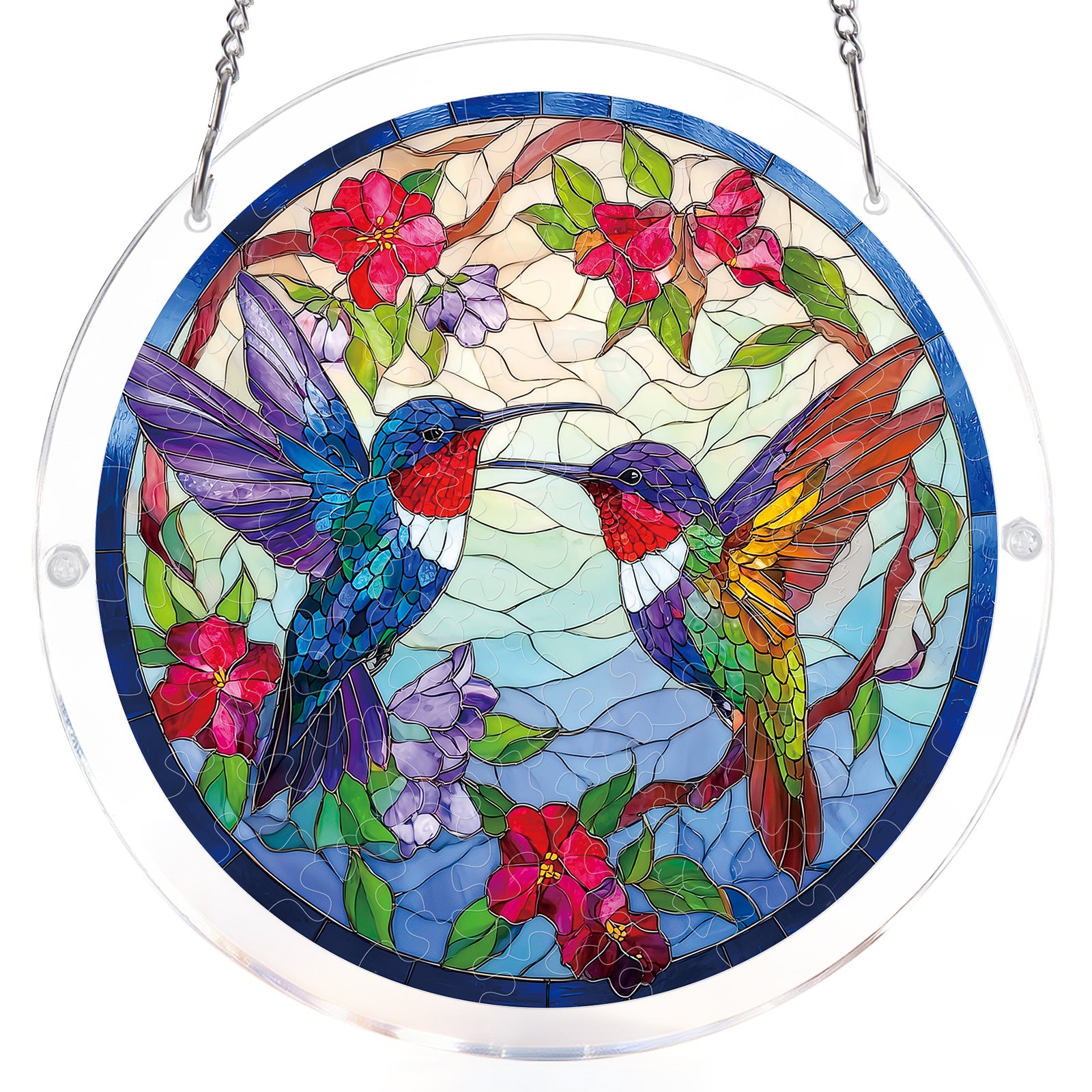 kaayee-suncatcher-puzzle-hummingbird-bloomscape-klein-18-8-cm-kolibri image 7