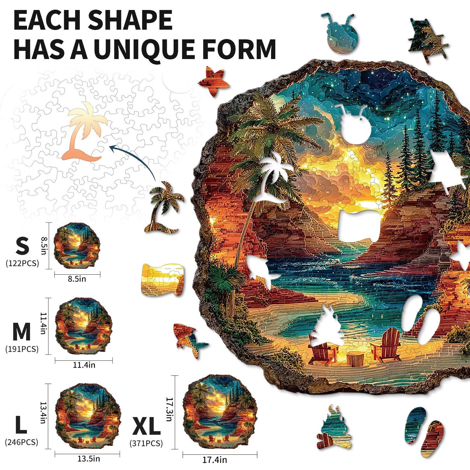 kaayee-wooden-puzzle-sunset-cove-holzpuzzle-medium image 3