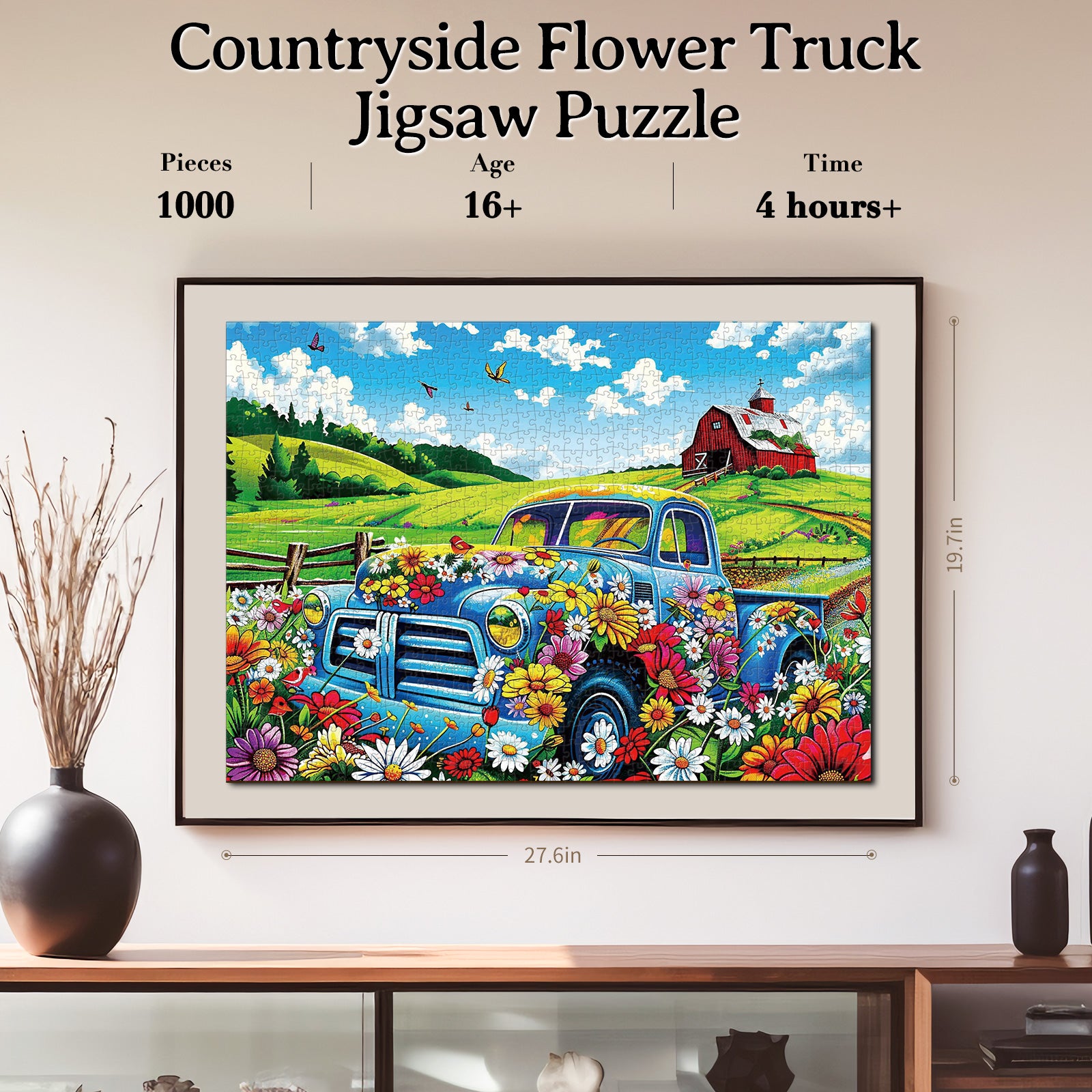 kaayee-cardboard-puzzle-countryside-flower-truck-1000-teile-eco image 6