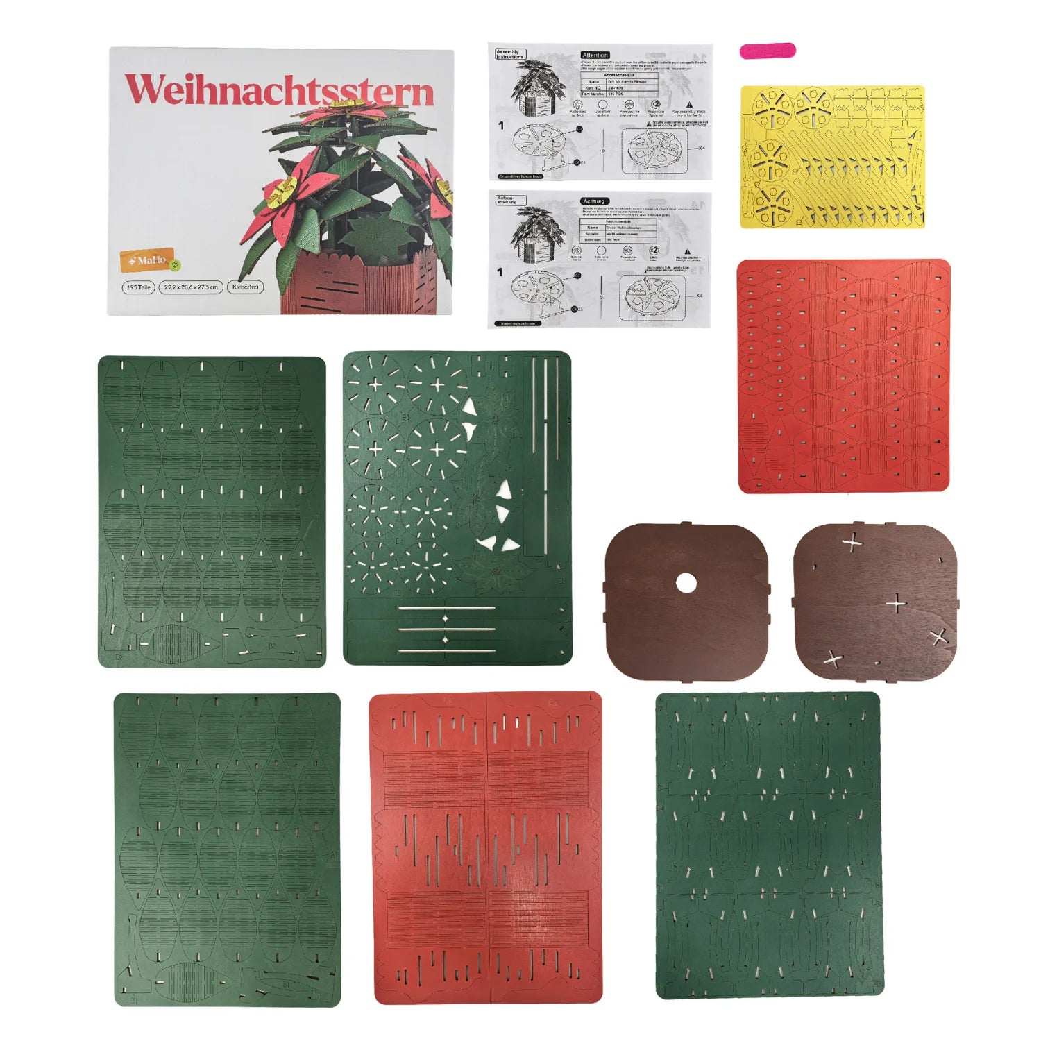 magicholz-3d-puzzle-weihnachtsstern-gro-er-stern-holz-195teile image 7