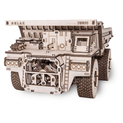 magicholz-mechanischer-bausatz-belaz-75600-lkw-muldenkipper-holz image 2