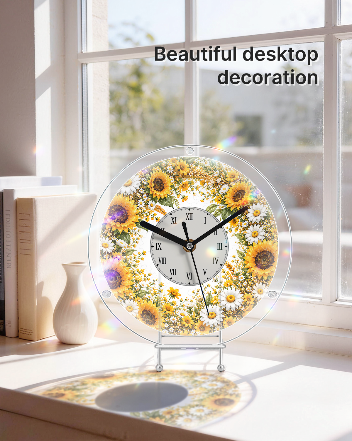 kaayee-golden-sunflower-acryl-puzzle-uhr-regular-size image 5