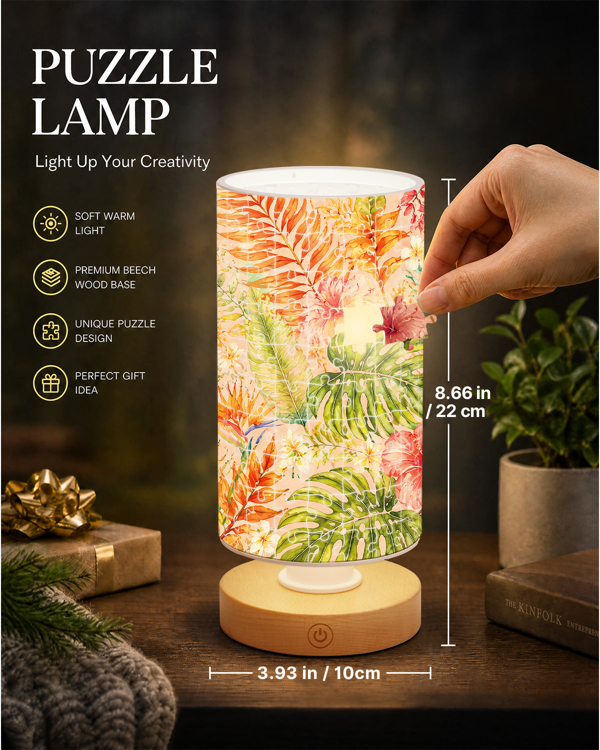 kaayee-night-light-tropical-floral-nachtlicht-zylinder-acryl image 4