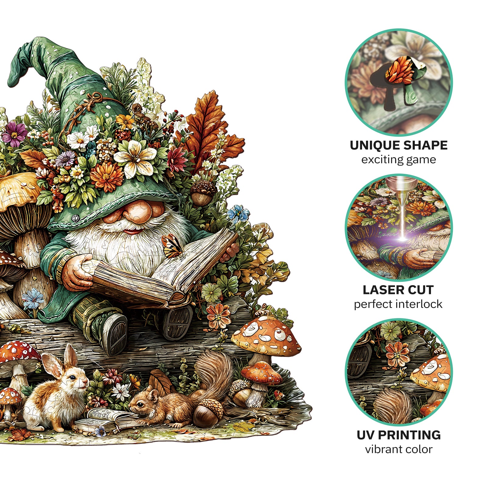 jigfoxy-gnome-holzpuzzle-189-teile-tierformen image 2