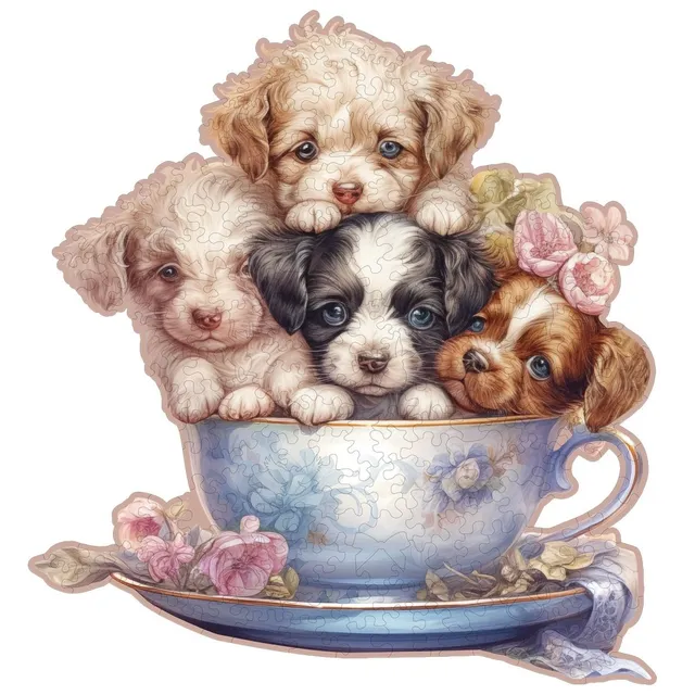kaayee-wooden-puzzle-cute-puppy-holzpuzzle-hund-small image 1