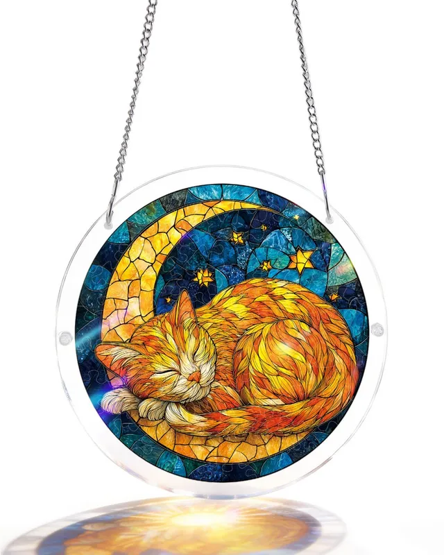 kaayee-suncatcher-starry-moon-cat-acryl-puzzle-medium image 1