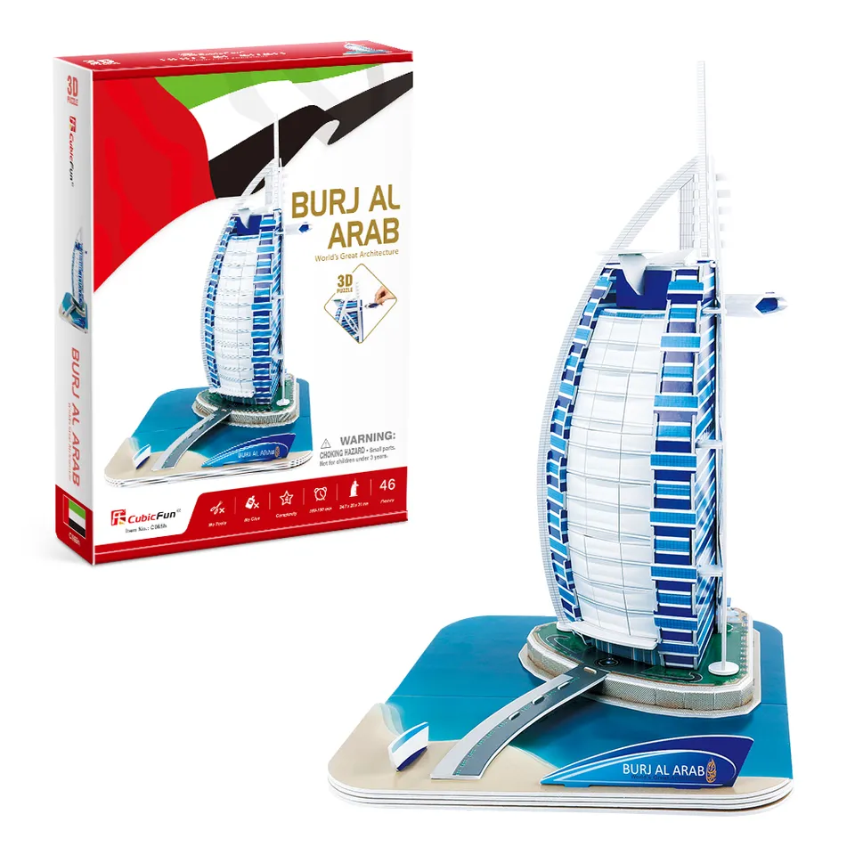 cubic-fun-architecture-c065h-burj-al-arab-3d-puzzle-hotel image 1