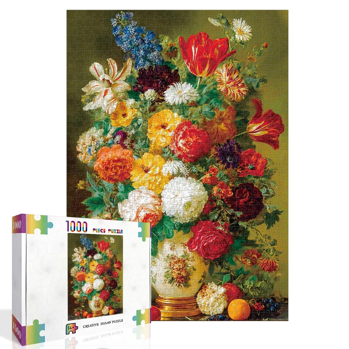 kaayee-cardboard-puzzle-floral-art-1000-teile-standard image 2