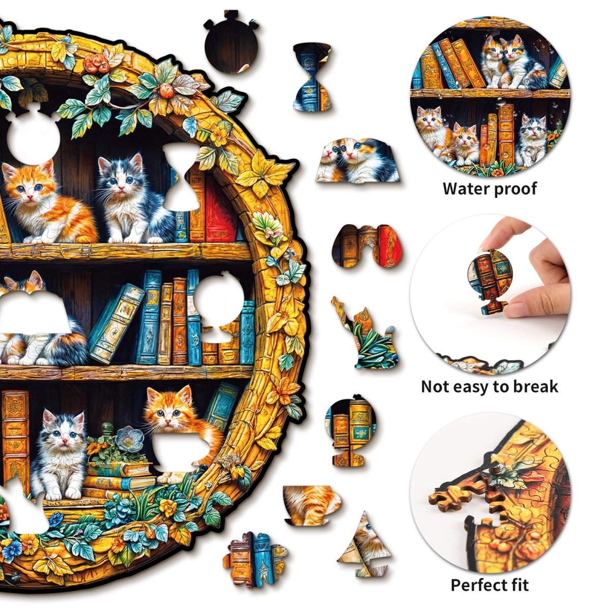 kaayee-3d-readers-paradise-holzpuzzle-medium-katzen image 2
