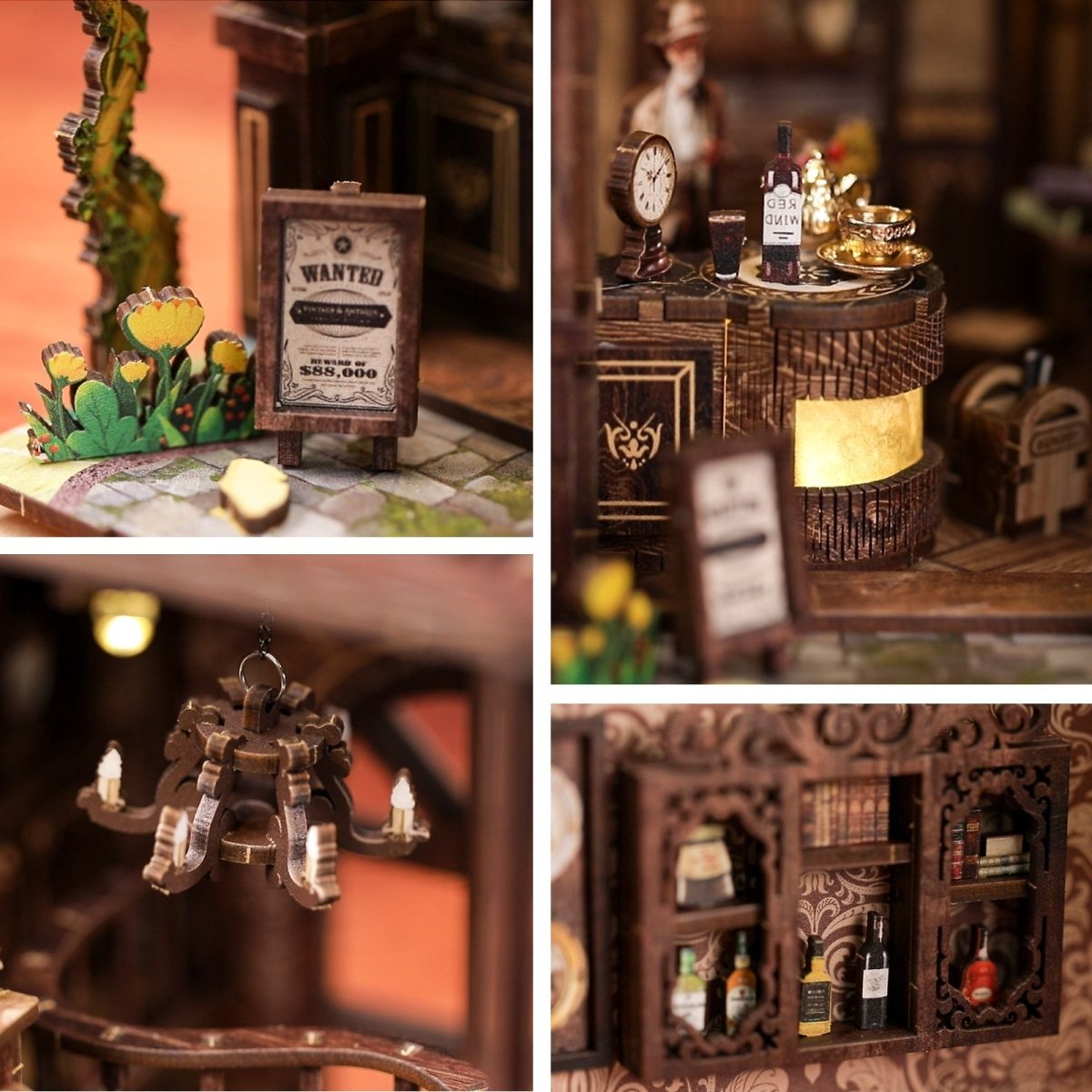 kaayee-serenity-coffee-house-book-nook-kit-holz-mit-licht image 6