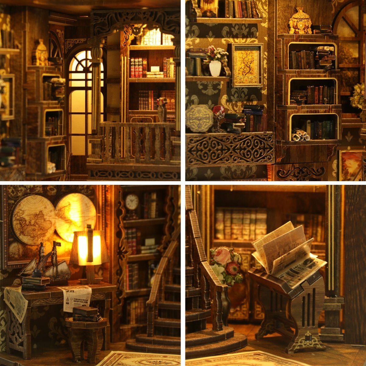 kaayee-book-nook-kit-antique-book-collection-room-book-nook-diy image 6