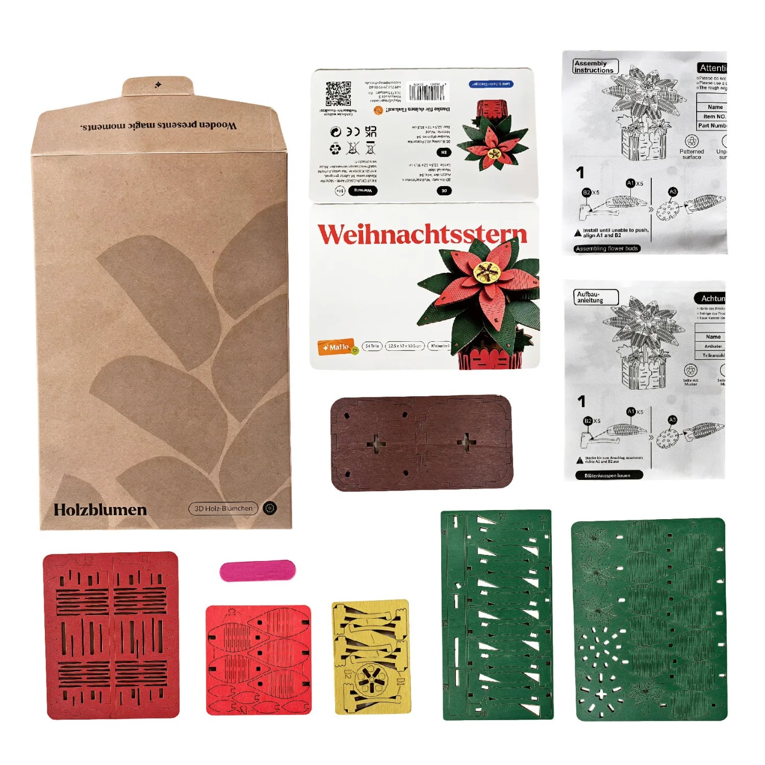 magicholz-3d-puzzle-weihnachtsstern-gro-er-stern-holz-195teile image 6