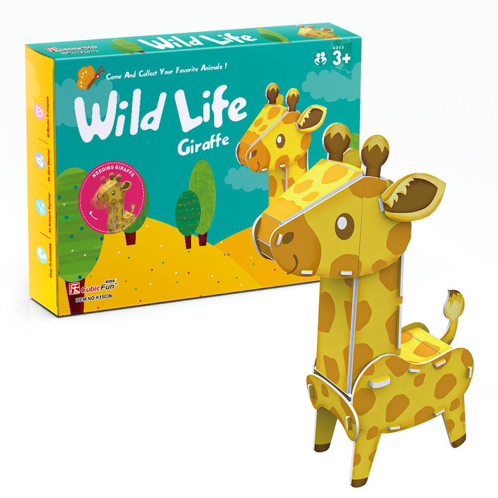 cubic-fun-wild-life-k1503h-giraffe-3d-puzzle-tiermodell image 1