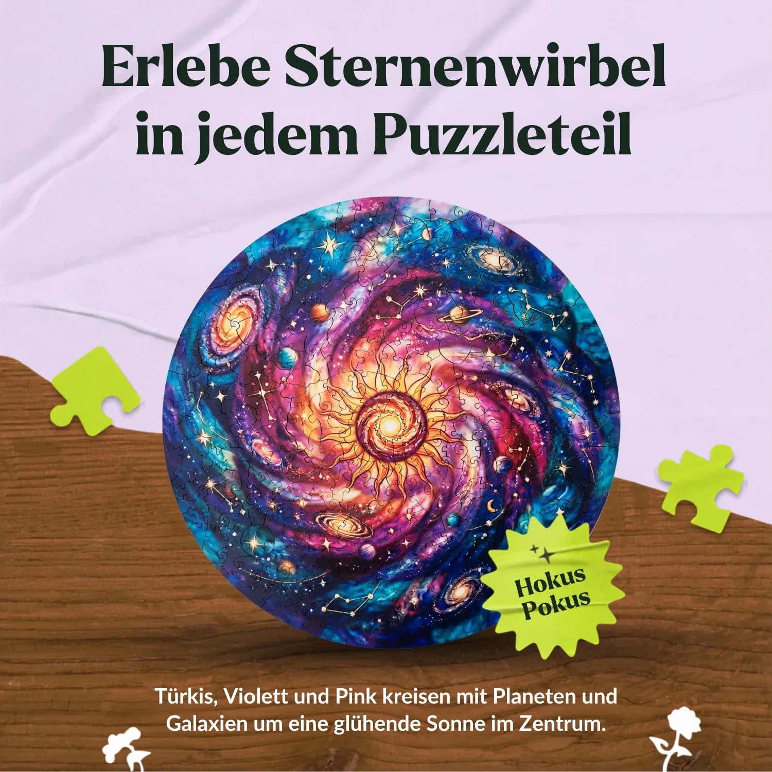 magicholz-holzpuzzle-sternenwirbel-mandala-350-teile-galaxy image 4