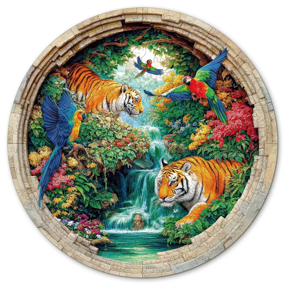 kaayee-wooden-puzzle-the-tiger-family-holzpuzzle-medium image 1