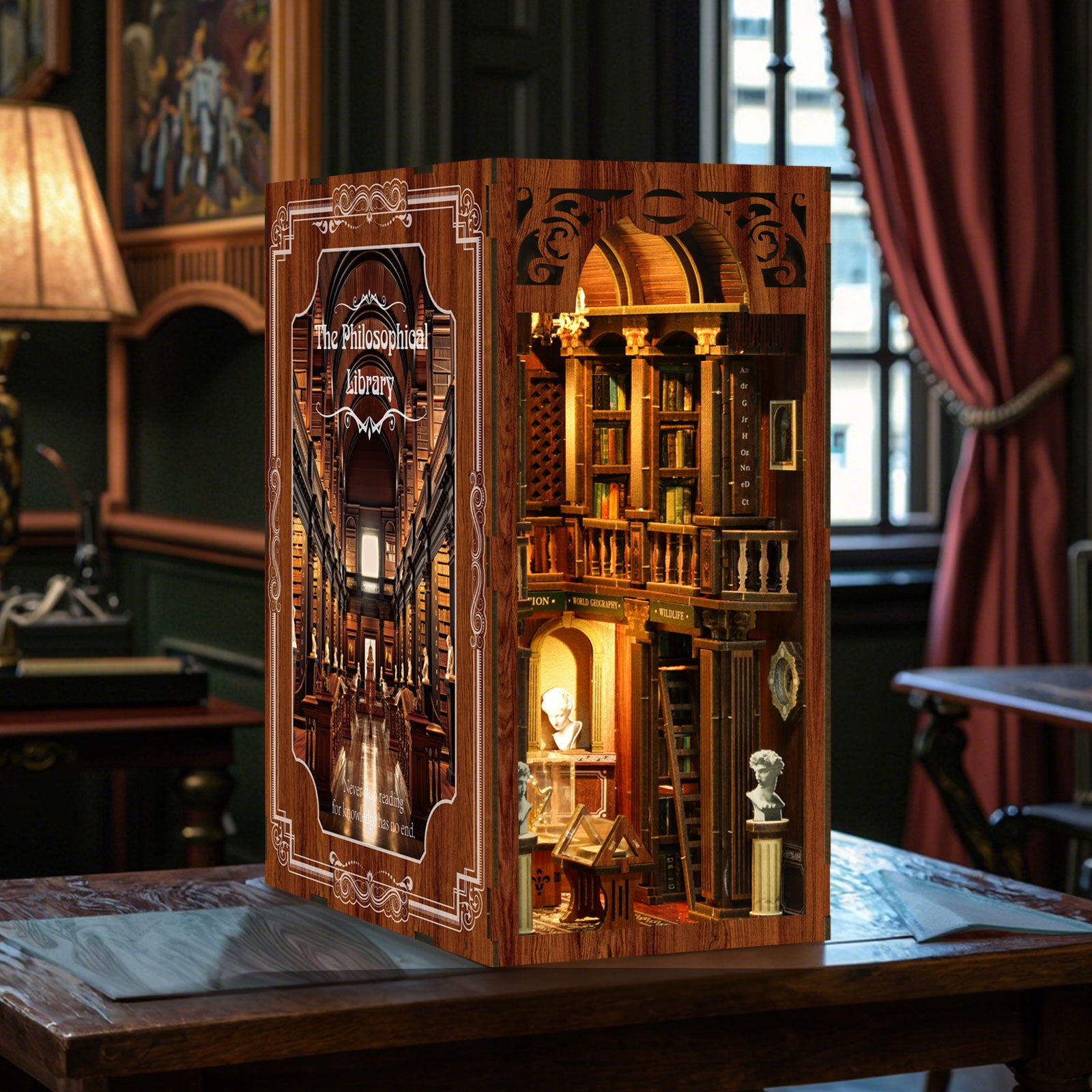kaayee-book-nook-kit-philosophical-library-booknook image 2