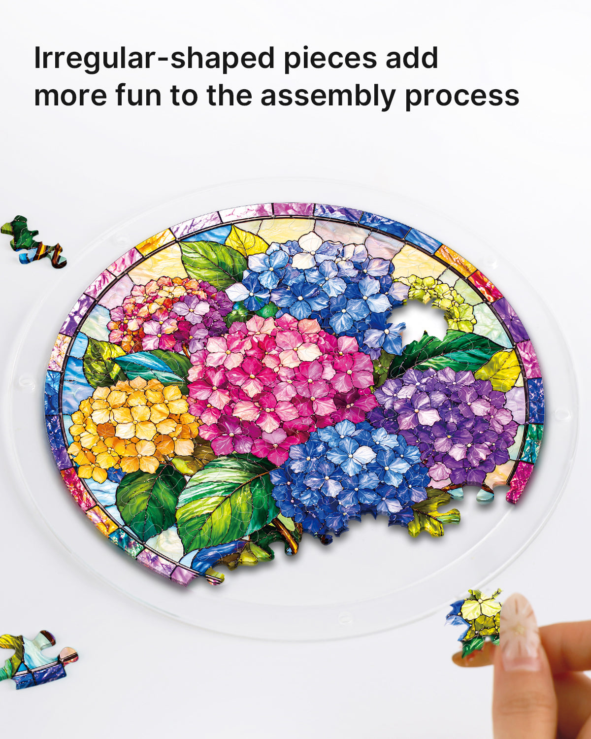 kaayee-suncatcher-puzzle-hydrangea-in-bloom-sonnenf-nger-medium-20-8-cm image 2