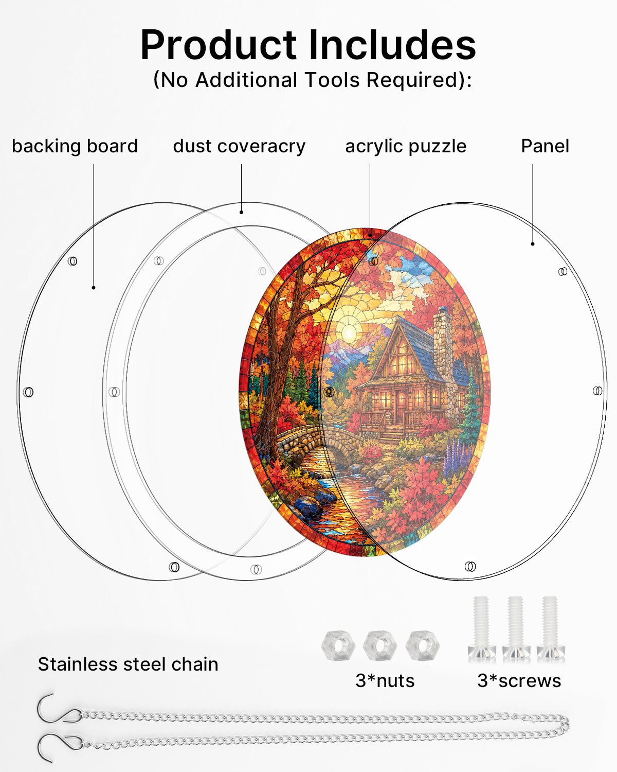 kaayee-suncatcher-puzzle-autumn-cabin-fensterbild-medium image 6