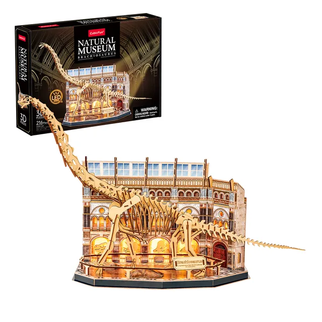 cubicfun-museum-collection-l544h-brachiosaurus-3d-puzzle-dinosaurier image 1