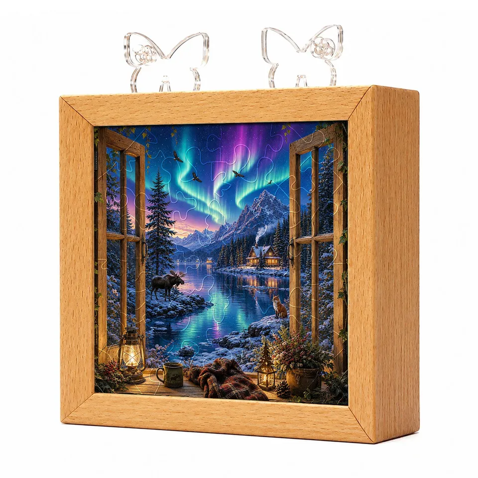 kaayee-night-light-aurora-vista-nachtlicht-holzrahmen-acryl image 1