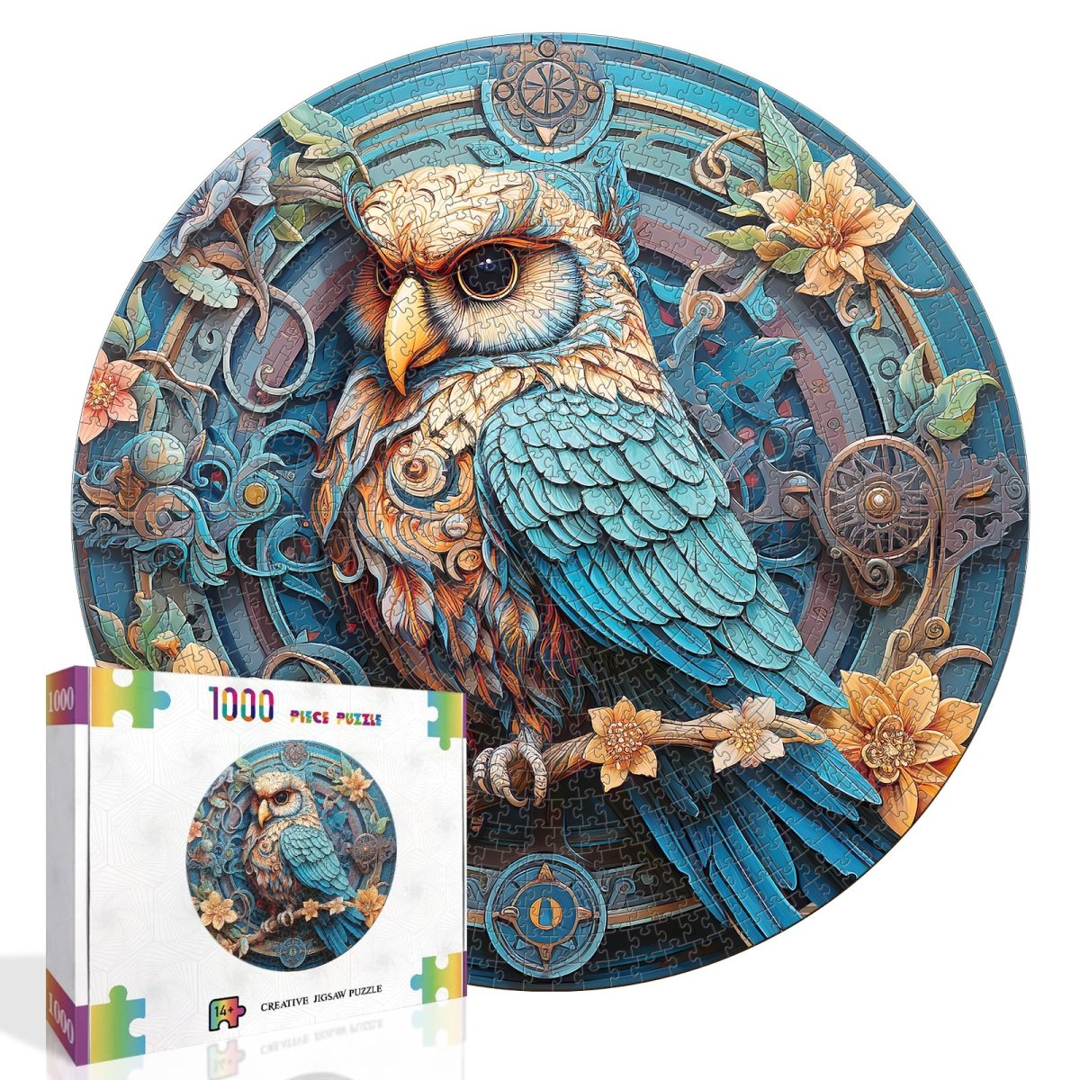 kaayee-cardboard-puzzle-wise-owl-1000-teile-standard image 2